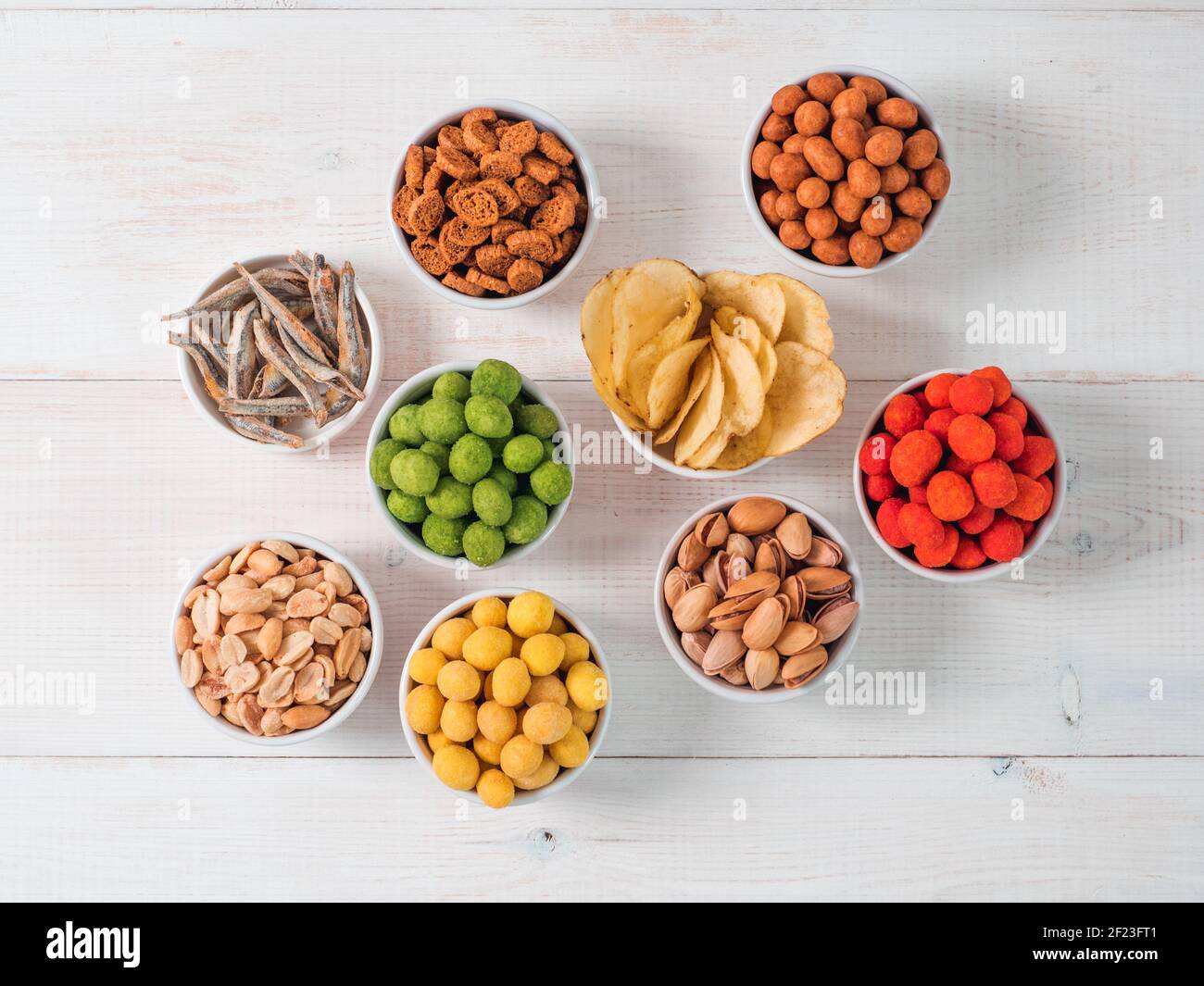 Different snacks for beer Stock Photo