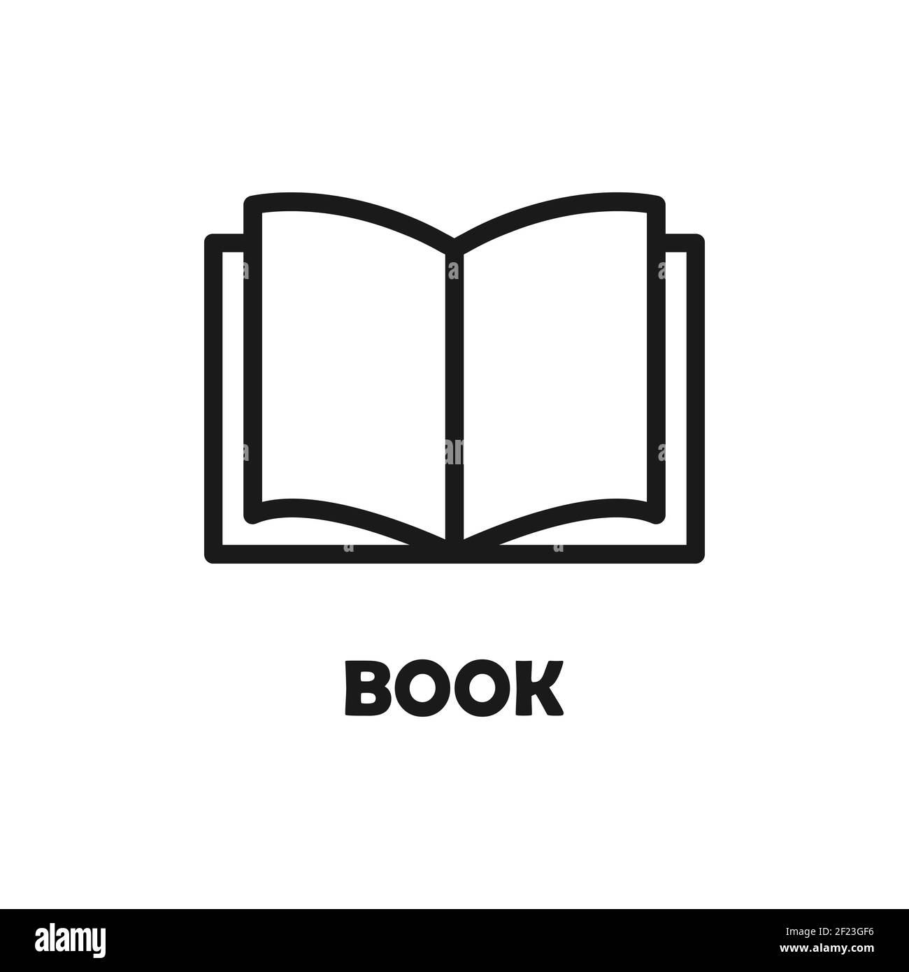 Book icon. Simple vector illustration on white background. EPS 10 Stock Vector
