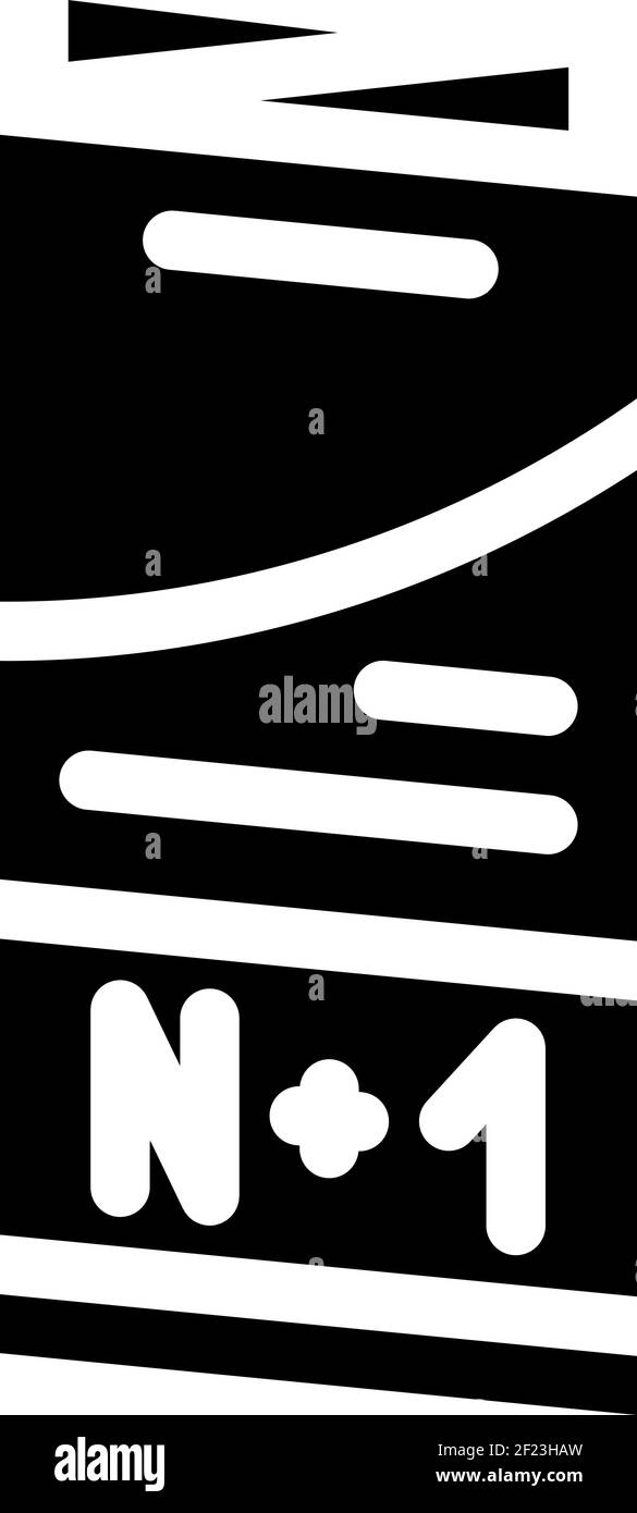 numbering booklet glyph icon vector illustration sign Stock Vector ...