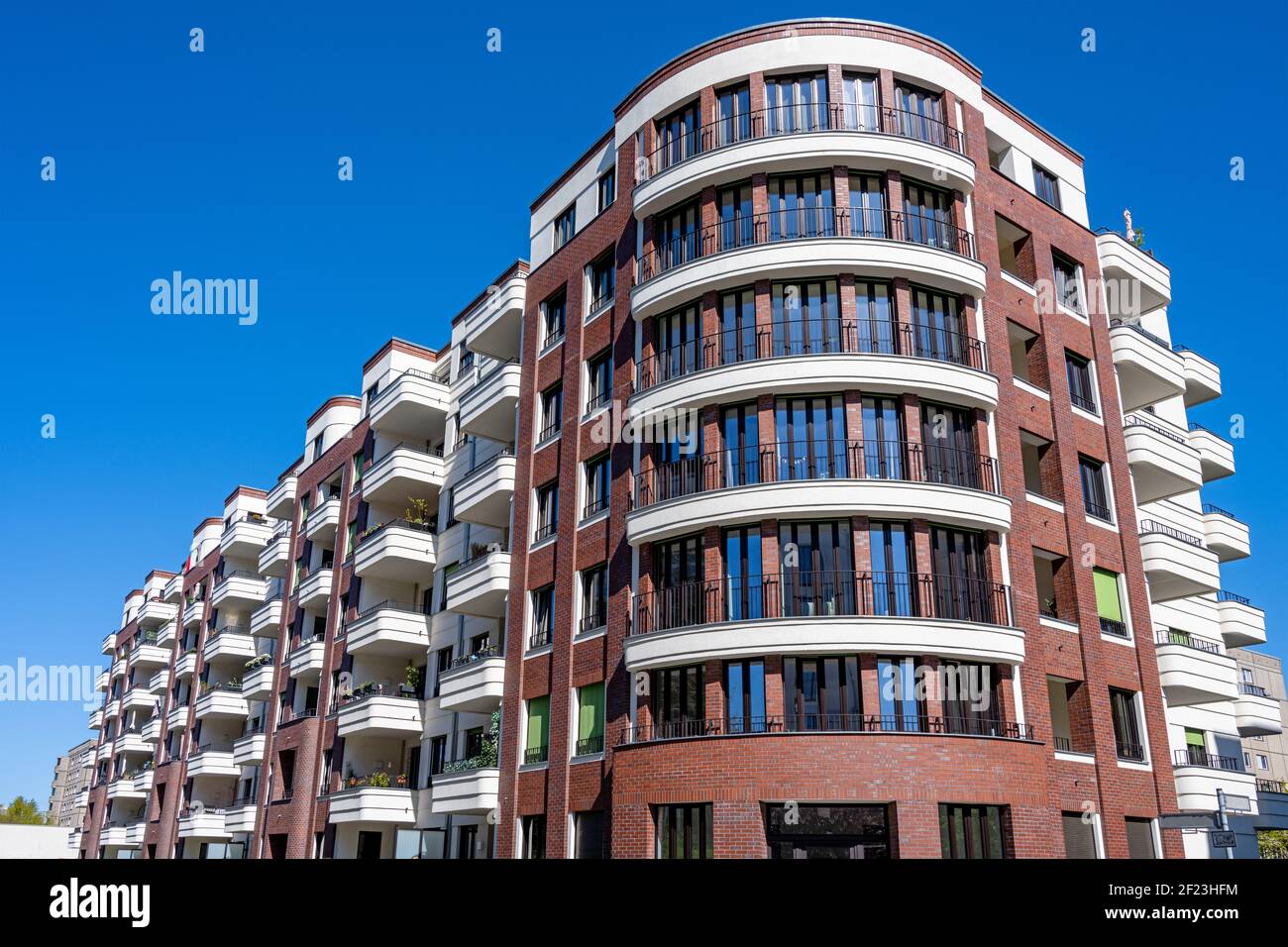 Modern apartment block in the Prenzlauer Berg district in Berlin Stock Photo