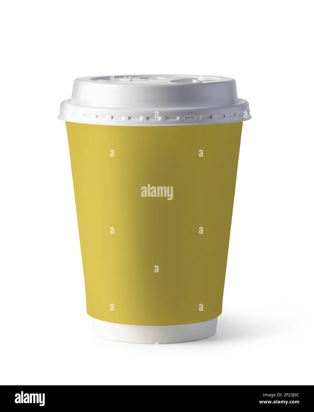Yellow plastic coffee cup Stock Photo Alamy