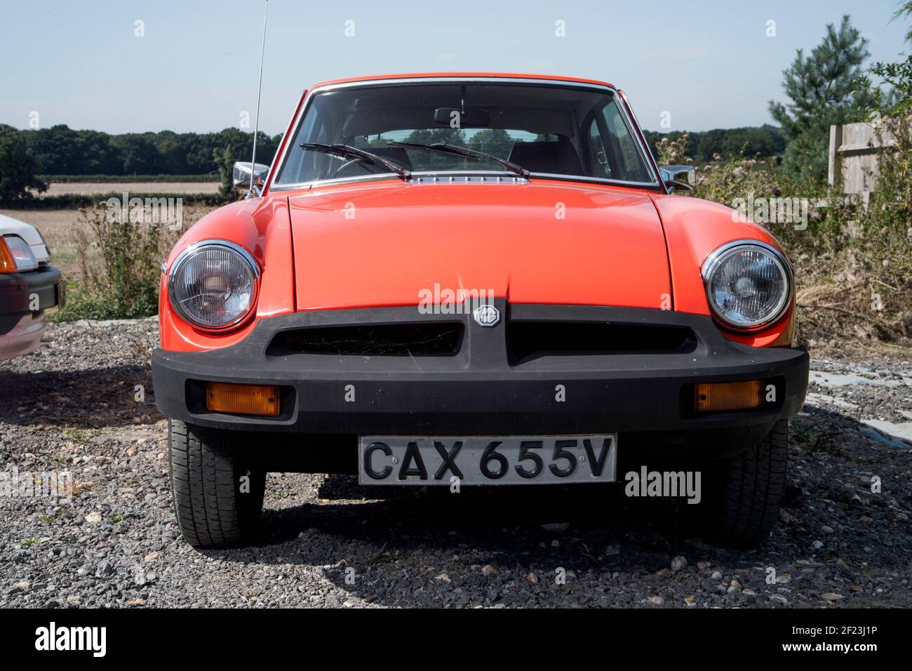 1980 MGB rubber bumper sports car Stock Photo Alamy