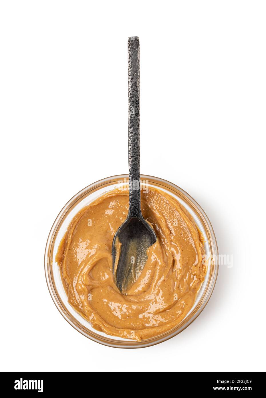Premium Photo  Spoon with creamy peanut butter isolated on white