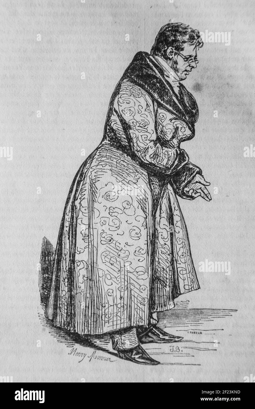 l'avoue, les français peints par eux-memes,eiteur n.j. philippart 1861 Stock Photo
