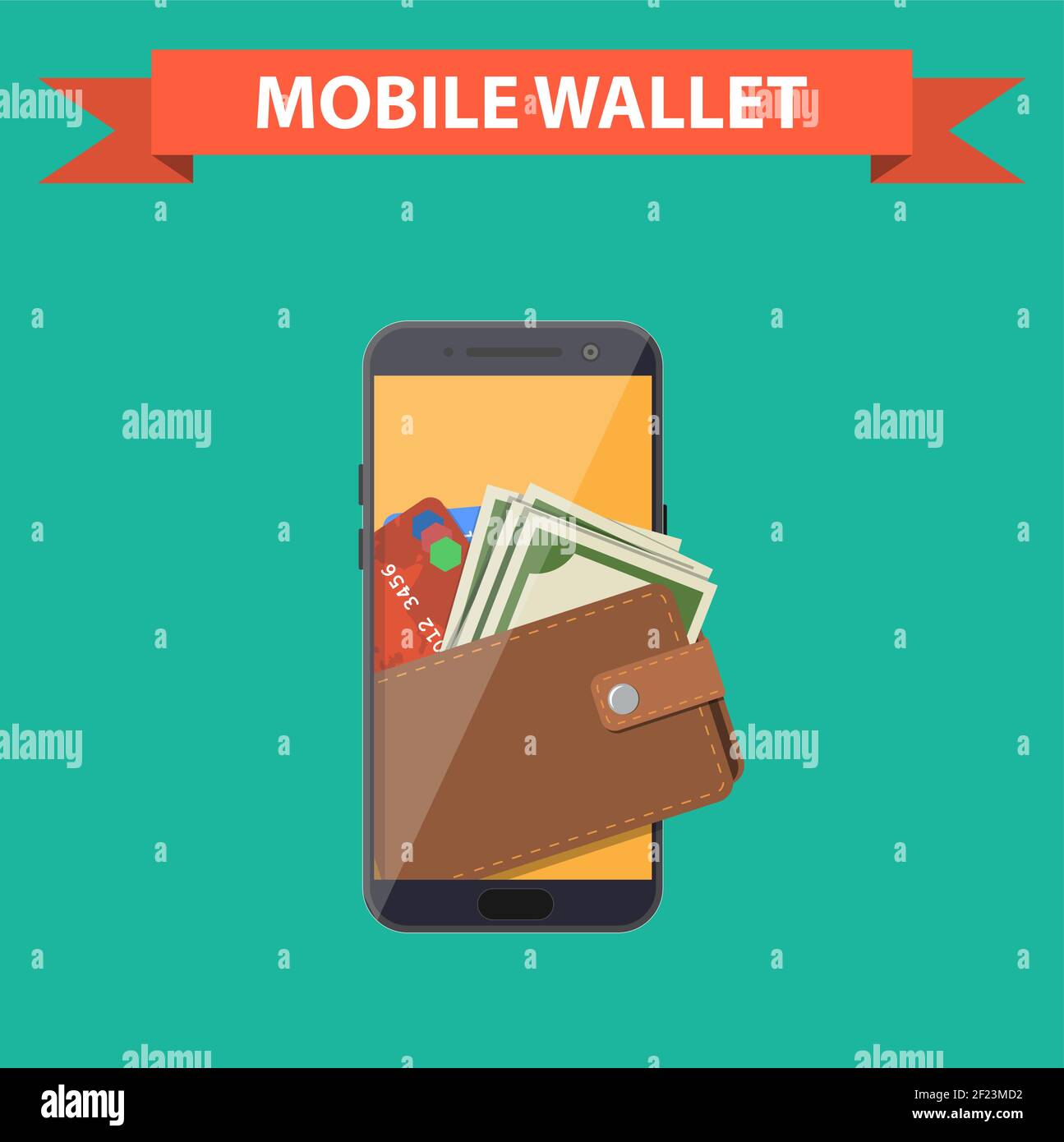 digital mobile wallet Stock Vector Image & Art Alamy
