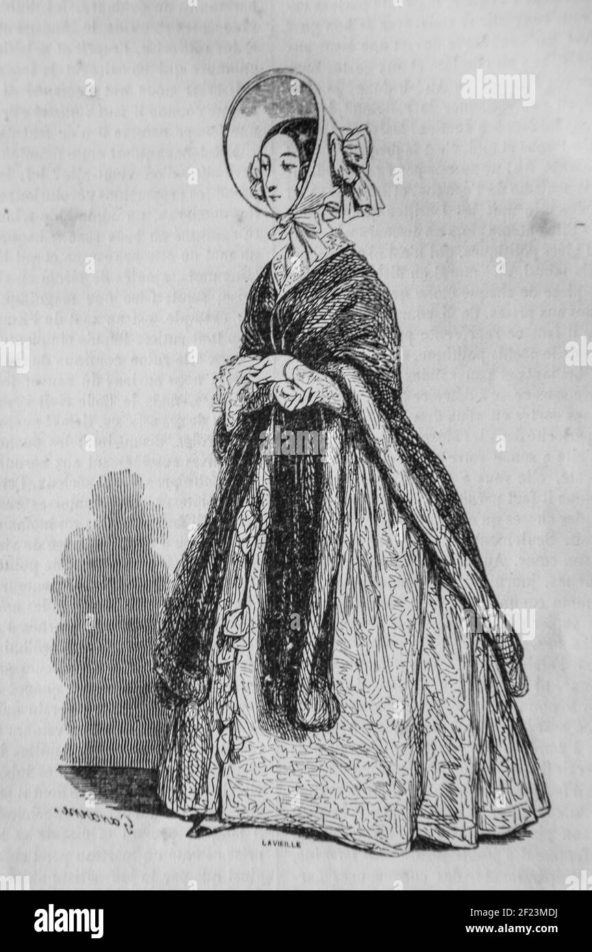 la femme comme il faut, les français peints par eux-memes,eiteur n.j. philippart 1861 Stock Photo