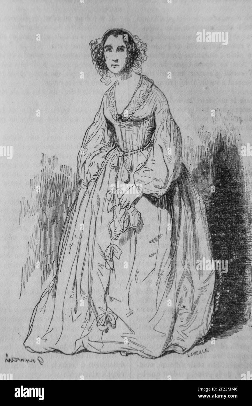une femme a la mode, les français peints par eux-memes,eiteur n.j. philippart 1861 Stock Photo