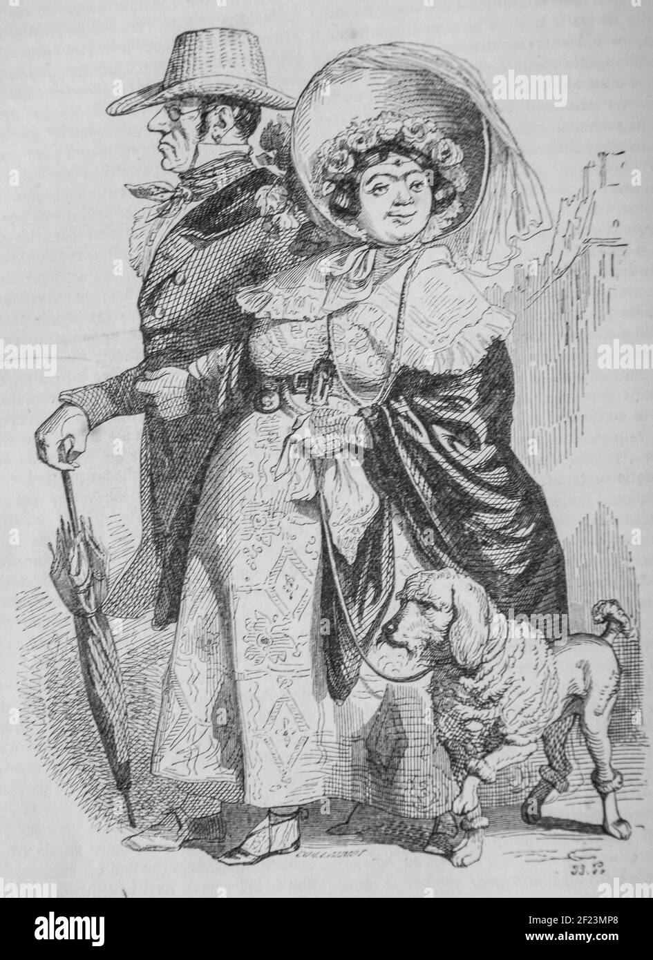 le rentier, les français peints par eux-memes,eiteur n.j. philippart 1861 Stock Photo