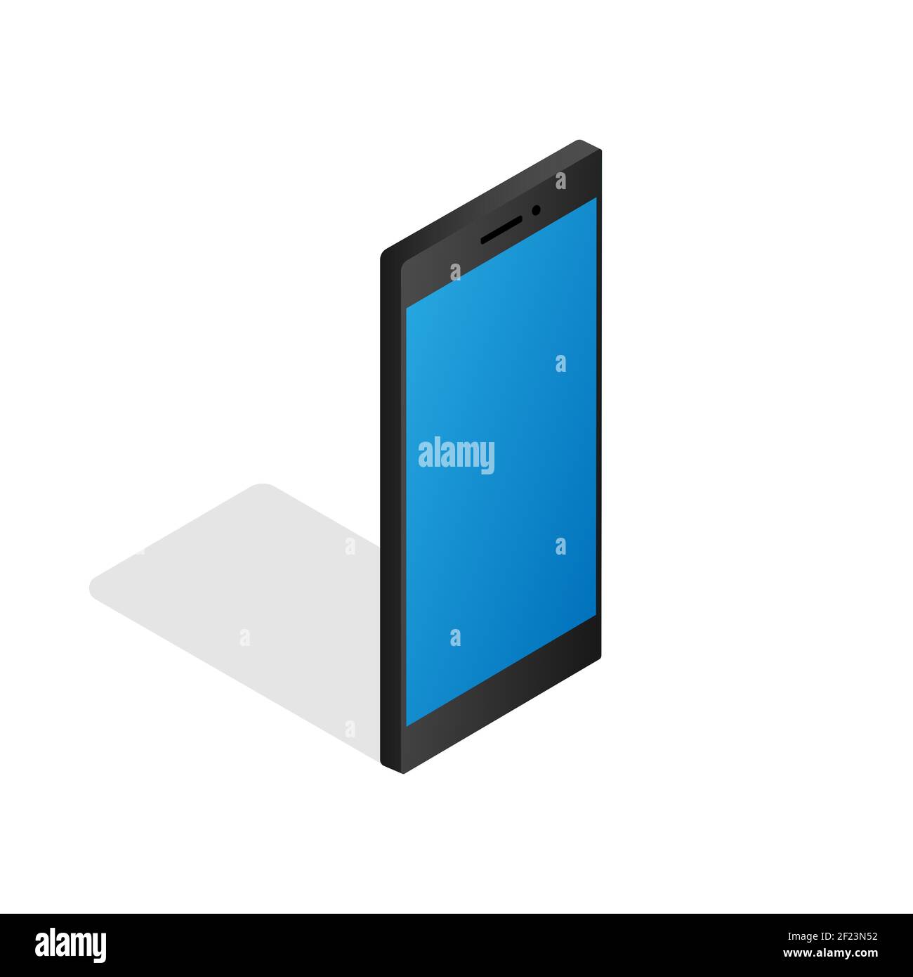 Smartphone realistic 3d vector isometric illustration in flat style on ...