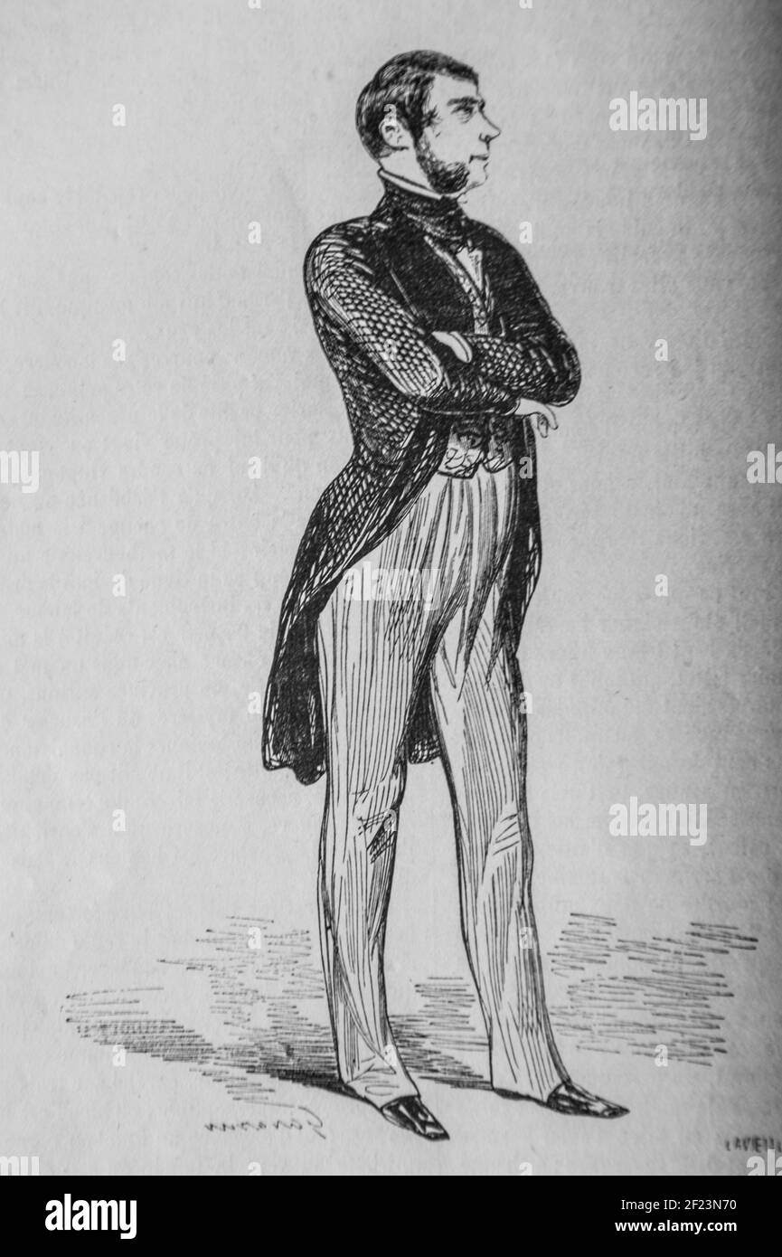 ll'usurier, es français peints par eux-memes,eiteur n.j. philippart 1861 Stock Photo