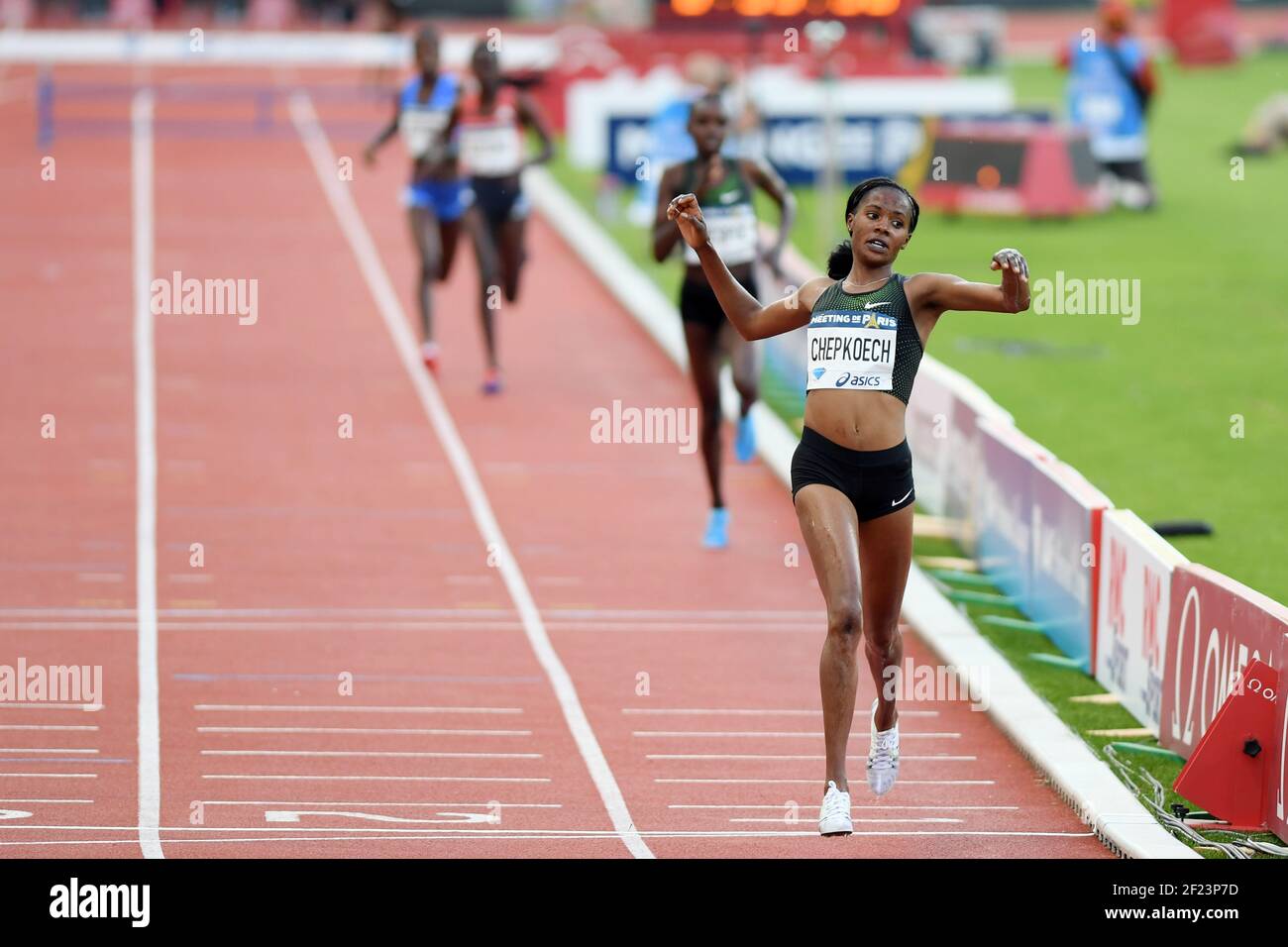Beatrice Chepkoech competes and wins women 3000m steeple during the
