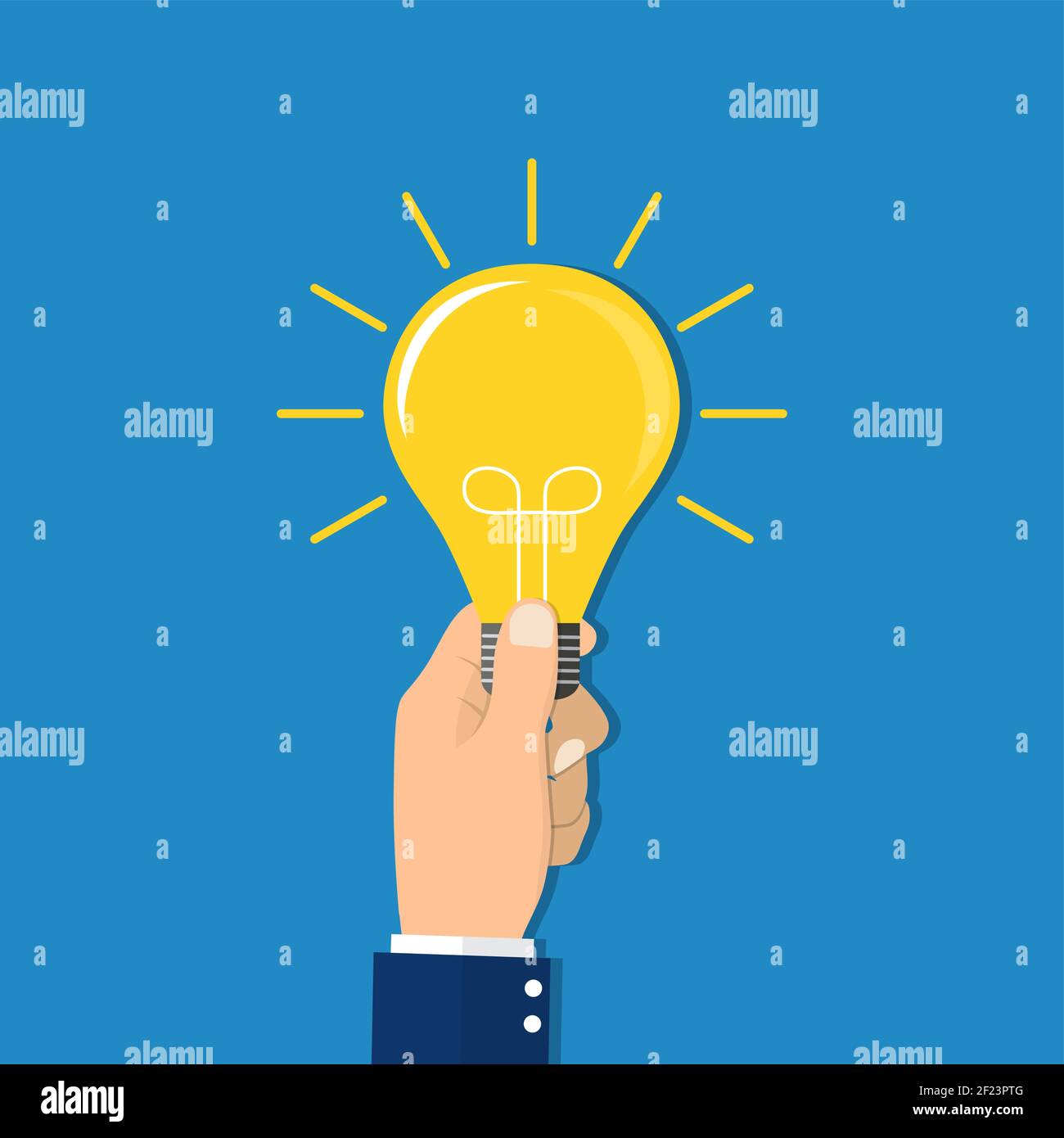 Hand holding light bulb. Business idea concept Stock Vector Image & Art ...