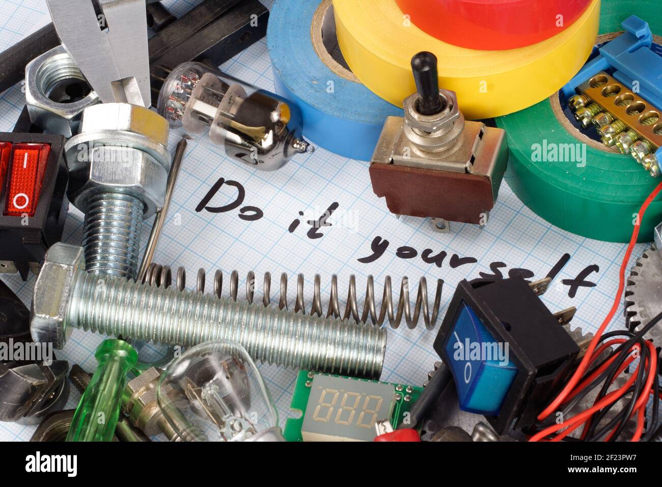 "Do it yourself" repair parts for electronics and mechanics on graph