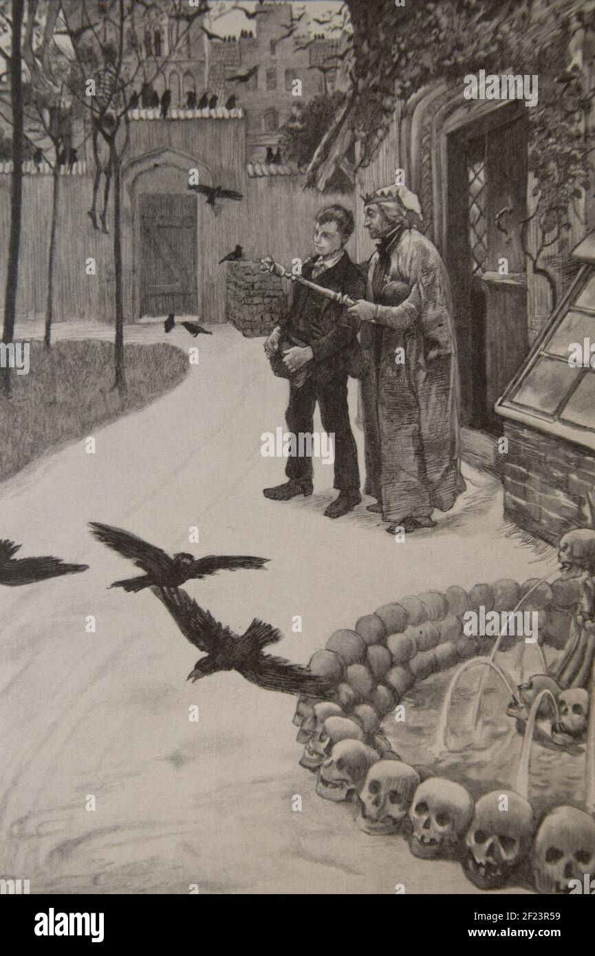 le compagnon de route, les contes d'andersen,illustrations de hans tegner,editeur boivin et cie 1870 Stock Photo