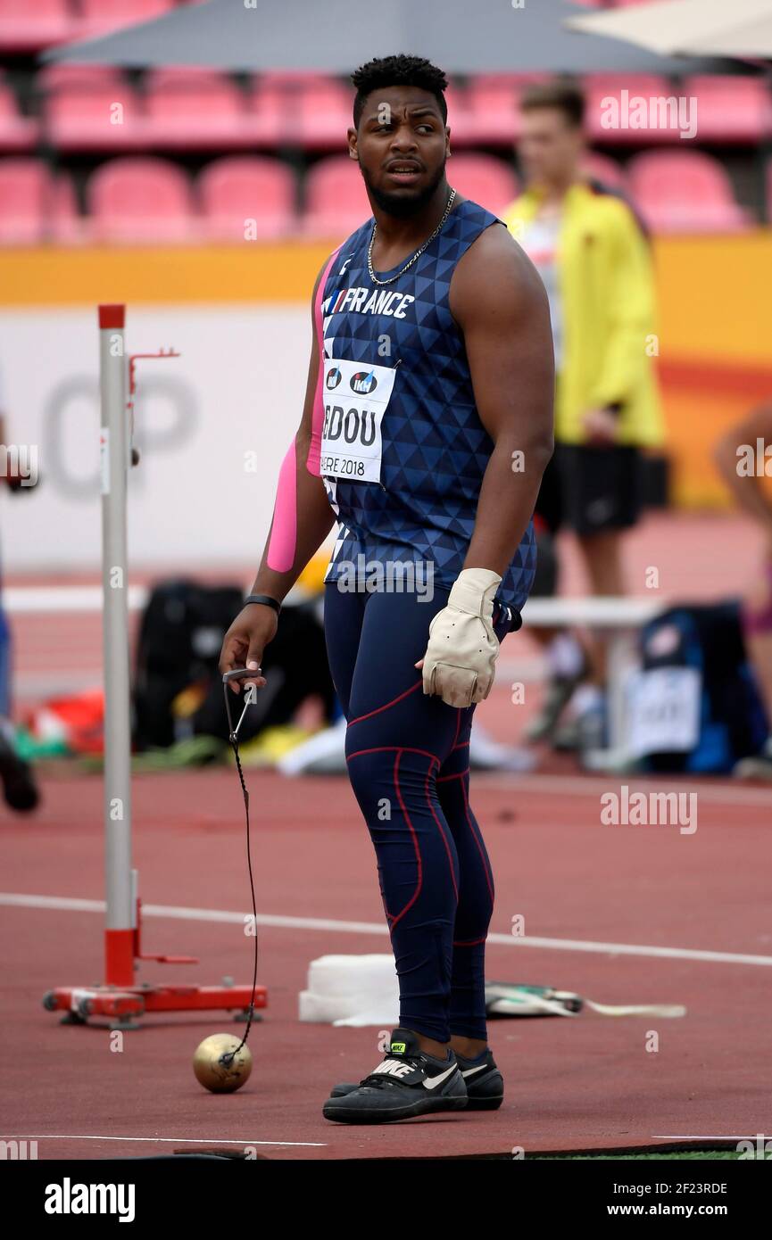 Earwyn Abdou (FRA) competes in Hammer Throw Men during the IAAF World