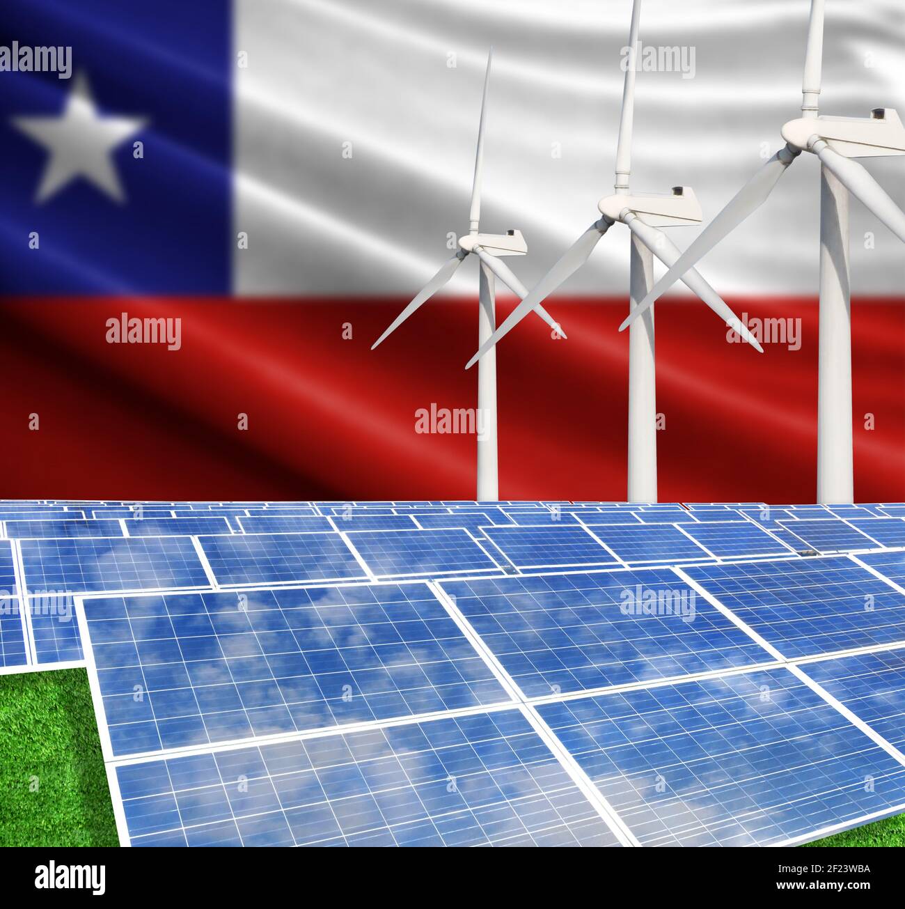 Solar panel wind turbine chile hi-res stock photography and images - Alamy