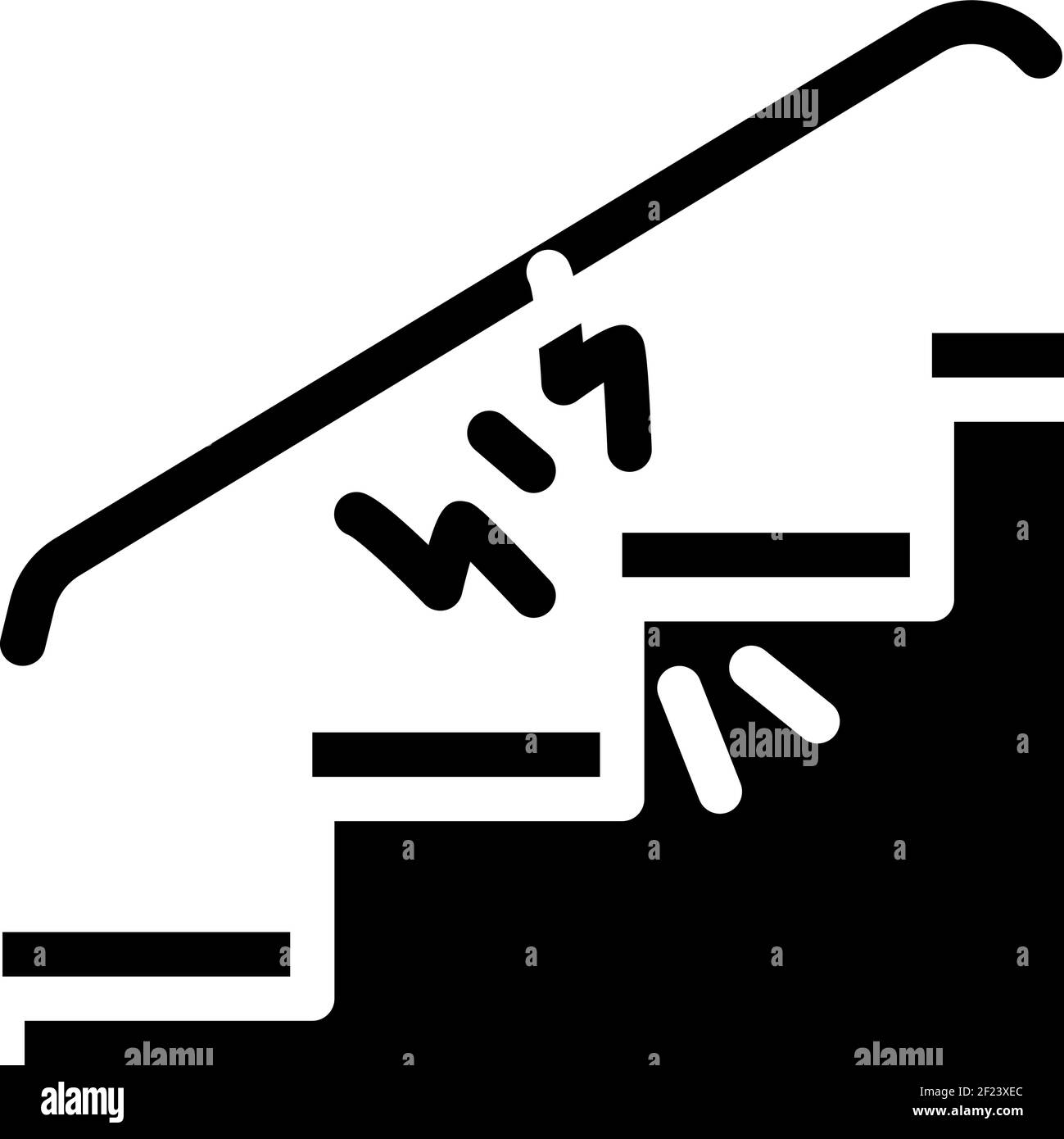 repair of steps hallways glyph icon vector illustration Stock Vector