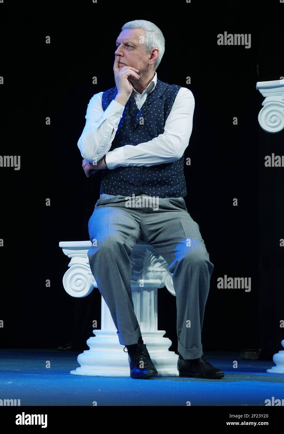 February 23, 2021. - Russia, Moscow. - 'Masquerade' Theatre Company ...