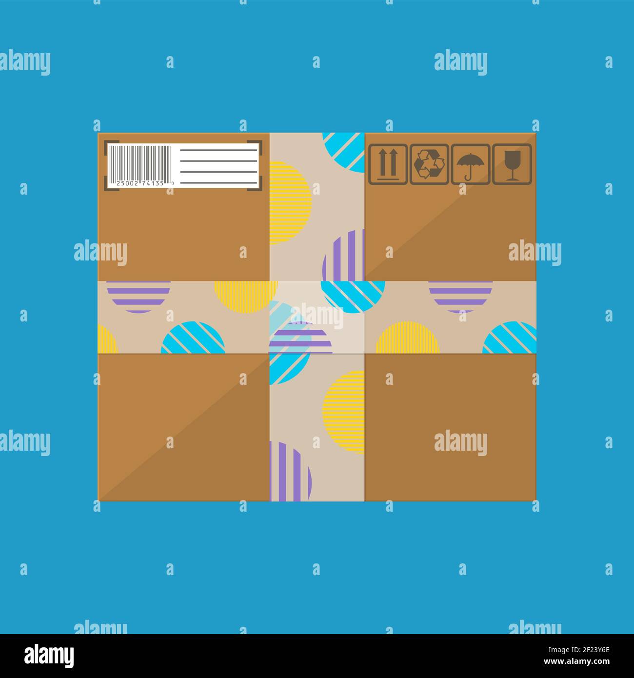 Delivery postal cardboard box Stock Vector Image & Art Alamy