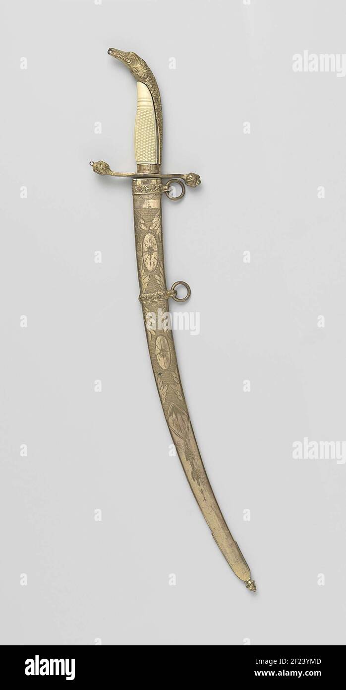 This officer’s poniard – a short sabre – originally belonged to the naval lieutenant Justus Klinkhamer. His death during the first Dutch naval encounter with the Belgians in October 1830 made him famous. Klinkhamer’s family presented the weapon to Jan van Speijk, who died a hero’s death himself several months later. Stock Photo