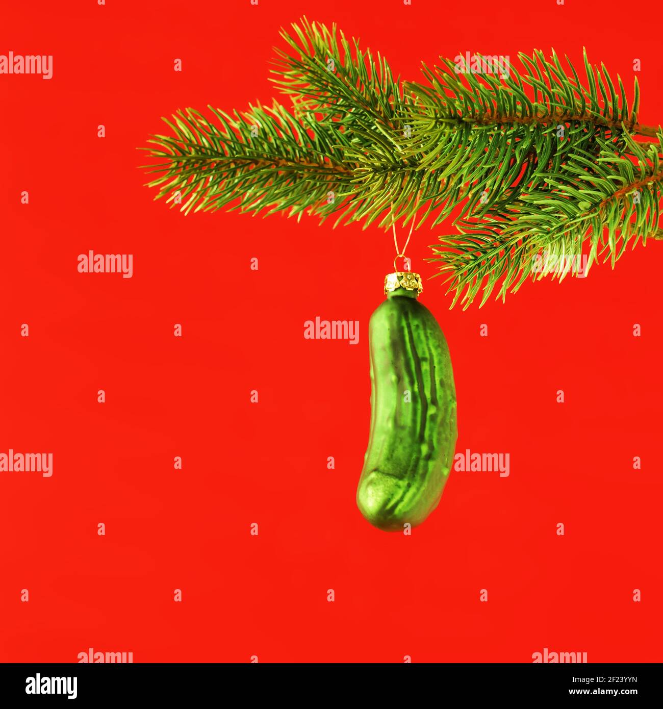 Typical Christmas gherkin decoration Stock Photo Alamy