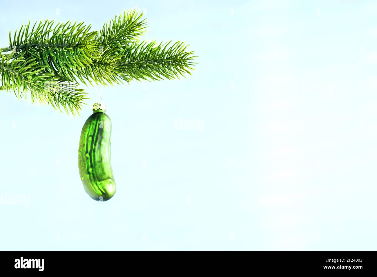 Typical Christmas gherkin decoration Stock Photo Alamy