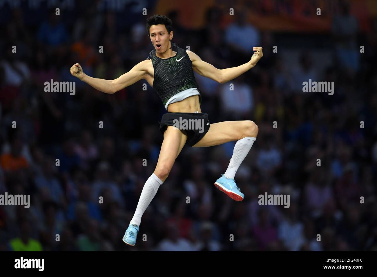 Timur competes in men pole vault during the European