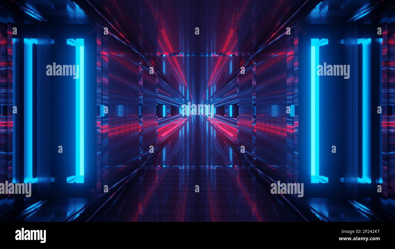 Neon light tunnel hi-res stock photography and images - Alamy