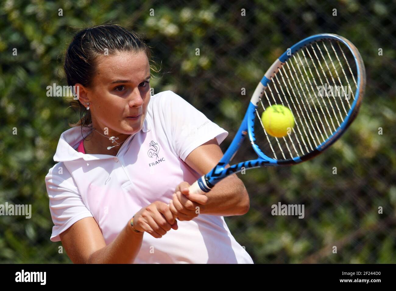 Clara Burel (Fra) competes in tennis women's singles during the Youth  Olympic Games at Buenos Aires in Argentina, Day 3, October 8, 2018, Photo  Philippe Millereau / KMSP / DPPI Stock Photo - Alamy