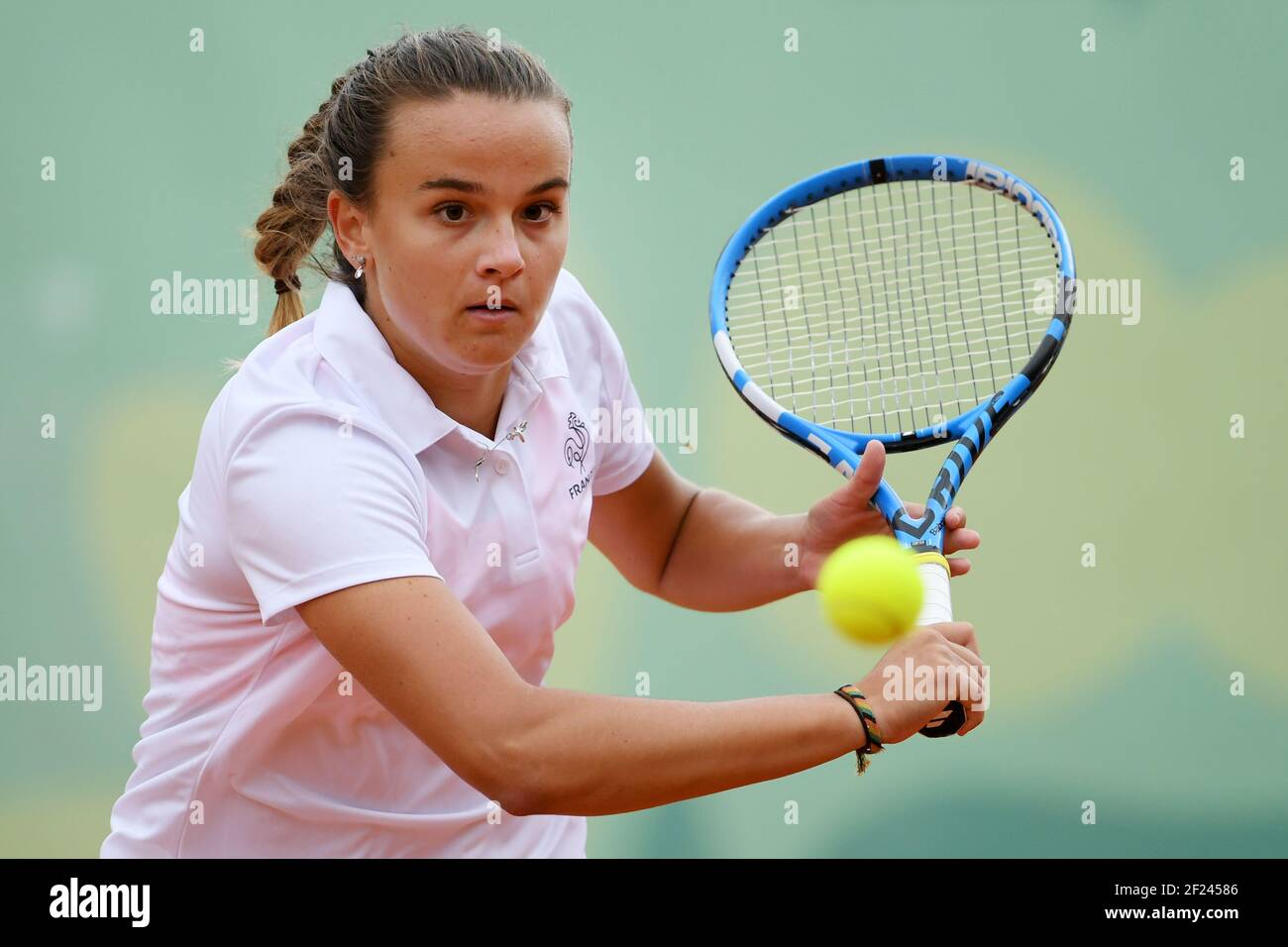 Clara Burel (Fra) competes in tennis women's singles during the Youth  Olympic Games at Buenos Aires in Argentina, Day 6, October 11, 2018, Photo  Philippe Millereau / KMSP / DPPI Stock Photo - Alamy