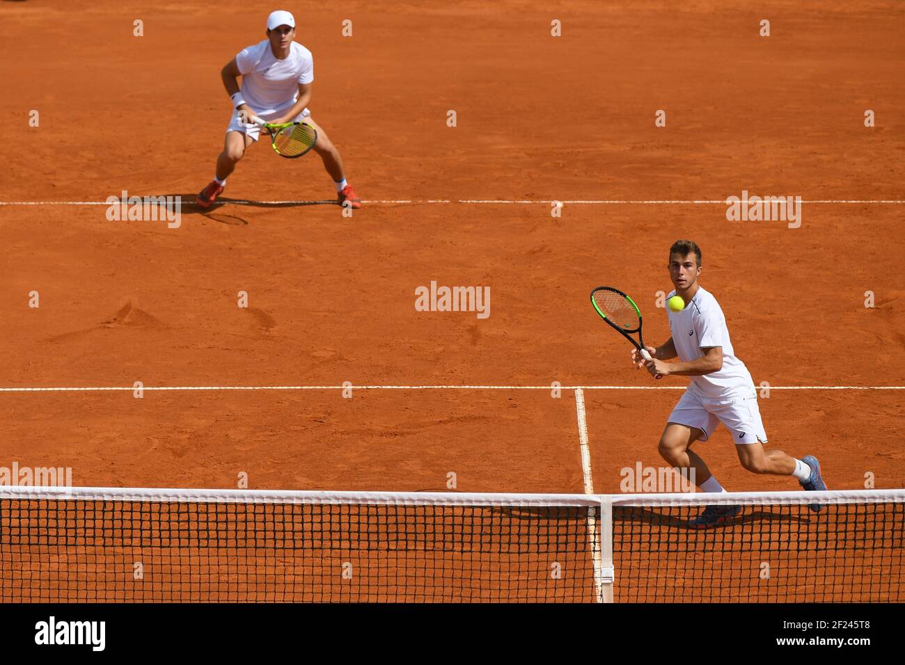 Hugo Gaston and Clement Tabur (Fra) compete and win bronze medal in men's doubles tennis during the Youth Olympic Games at Buenos Aires in Argentina, Day 8, October 13, 2018, Photo Philippe Millereau / KMSP / DPPI Stock Photo