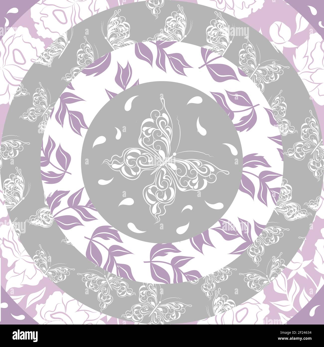 Natural background with the butterflies and leaves Stock Vector Image ...