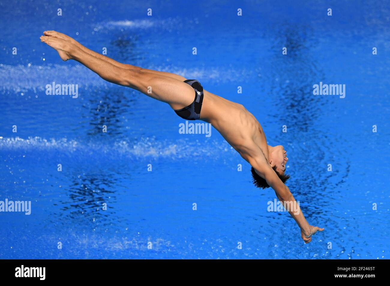 Jules Bouyer (Fra) competes in men's diving springboard during the Youth Olympic Games at Buenos Aires in Argentina, Day 9, October 14, 2018, Photo Philippe Millereau / KMSP / DPPI Stock Photo