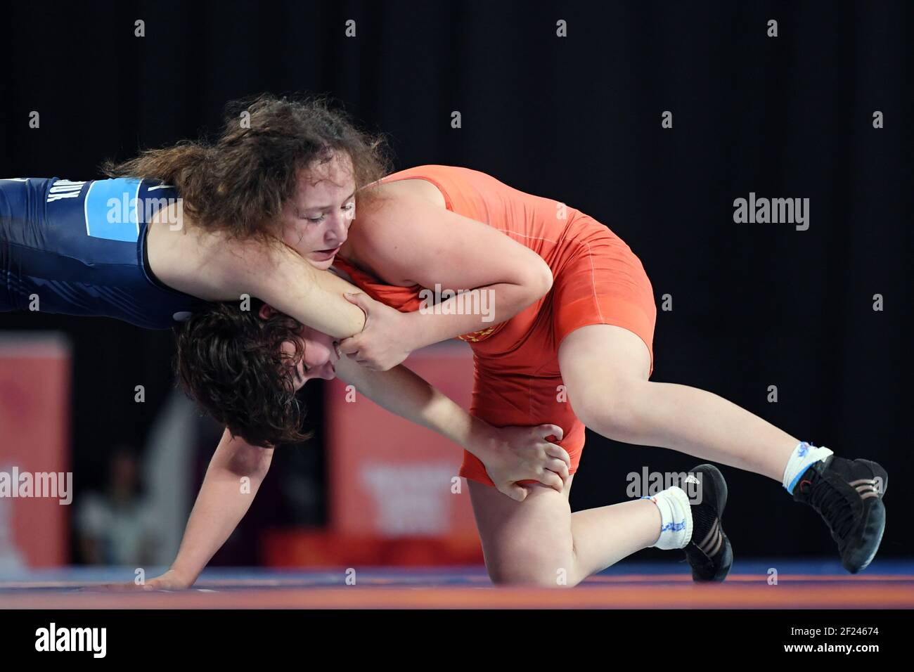 Justine Vigouroux (Fra) competes in women's wrestling 43kg during the Youth  Olympic Games at Buenos Aires in Argentina, Day 9, October 14, 2018, Photo  Philippe Millereau / KMSP / DPPI Stock Photo - Alamy