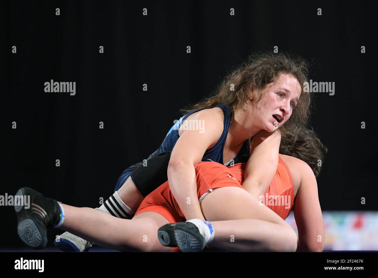 Justine Vigouroux (Fra) competes in women's wrestling 43kg during the Youth Olympic Games at Buenos Aires in Argentina, Day 9, October 14, 2018, Photo Philippe Millereau / KMSP / DPPI Stock Photo