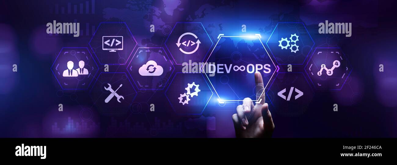 DevOps Methodology Development Operations agil programming technology concept Stock Photo