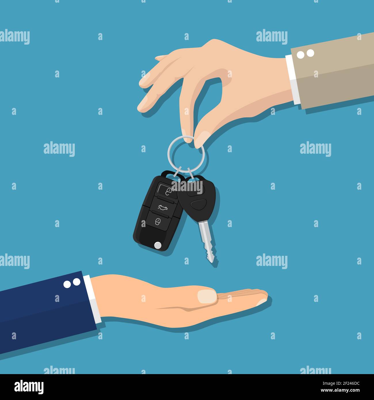 Car seller hand giving key to buyer Stock Vector Image & Art - Alamy