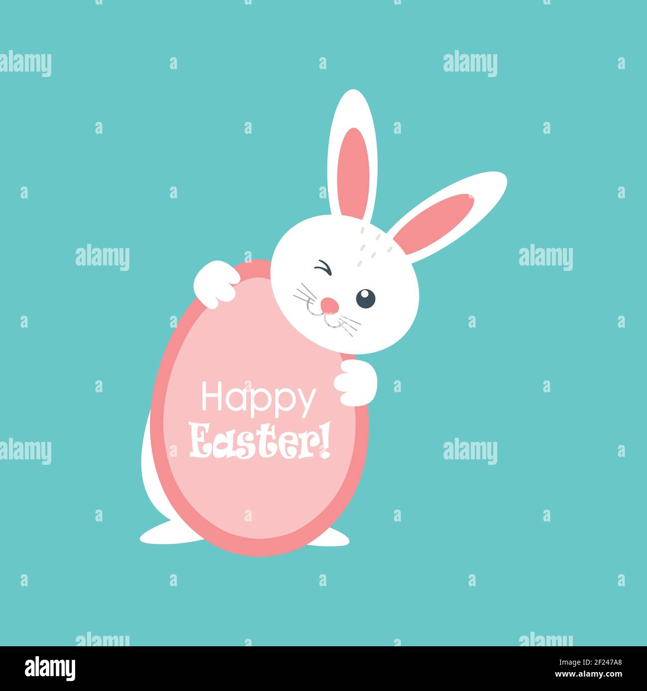 Have Yourself a Very Happy Easter Easter Bunny Ears Vector illustration. Stock Vector