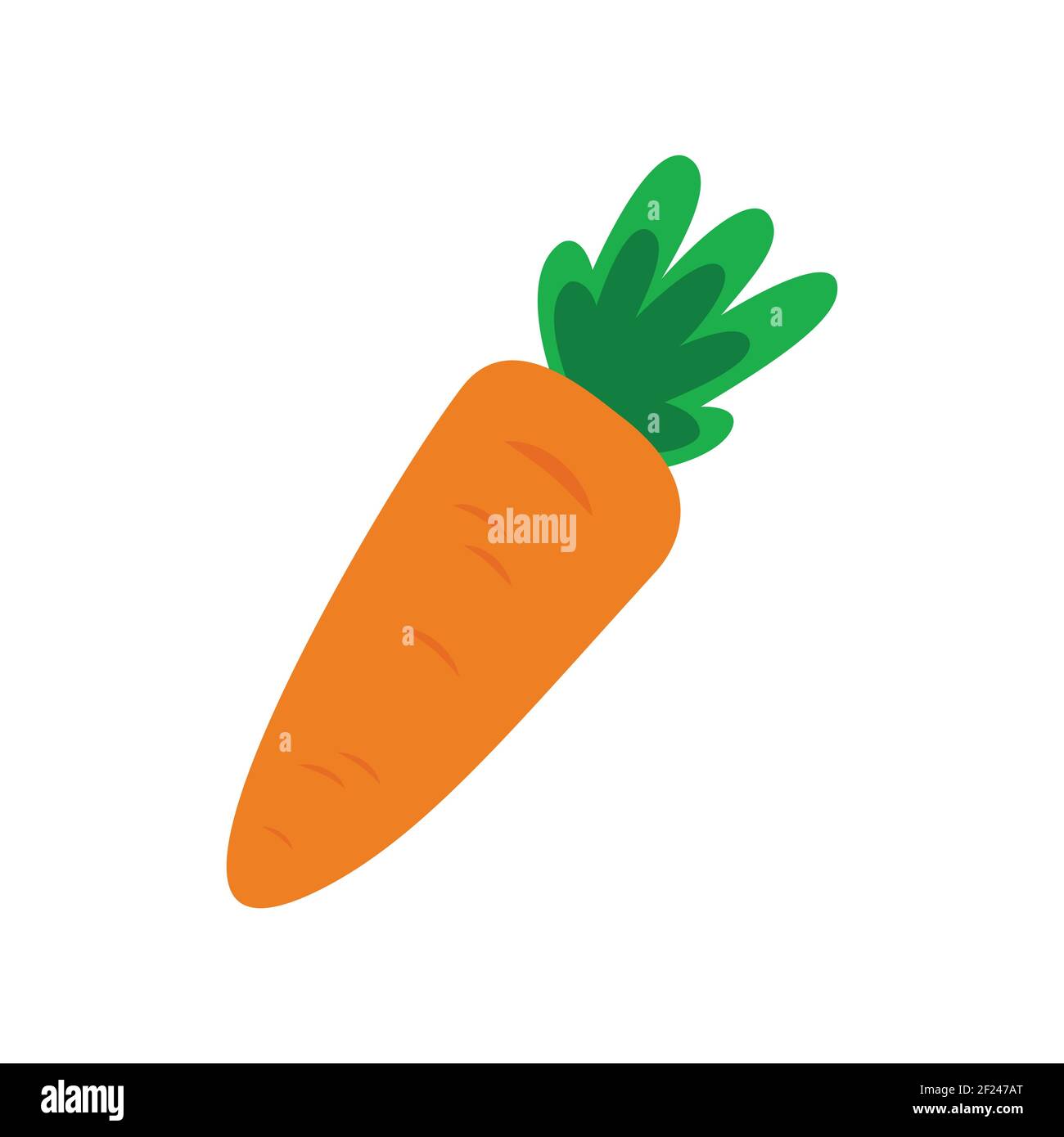 Carrots on a white background. Vector illustration. Icon. Stock Vector