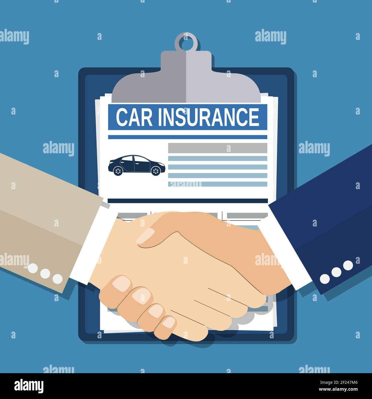 Insurance concept handshake Stock Vector Image & Art - Alamy