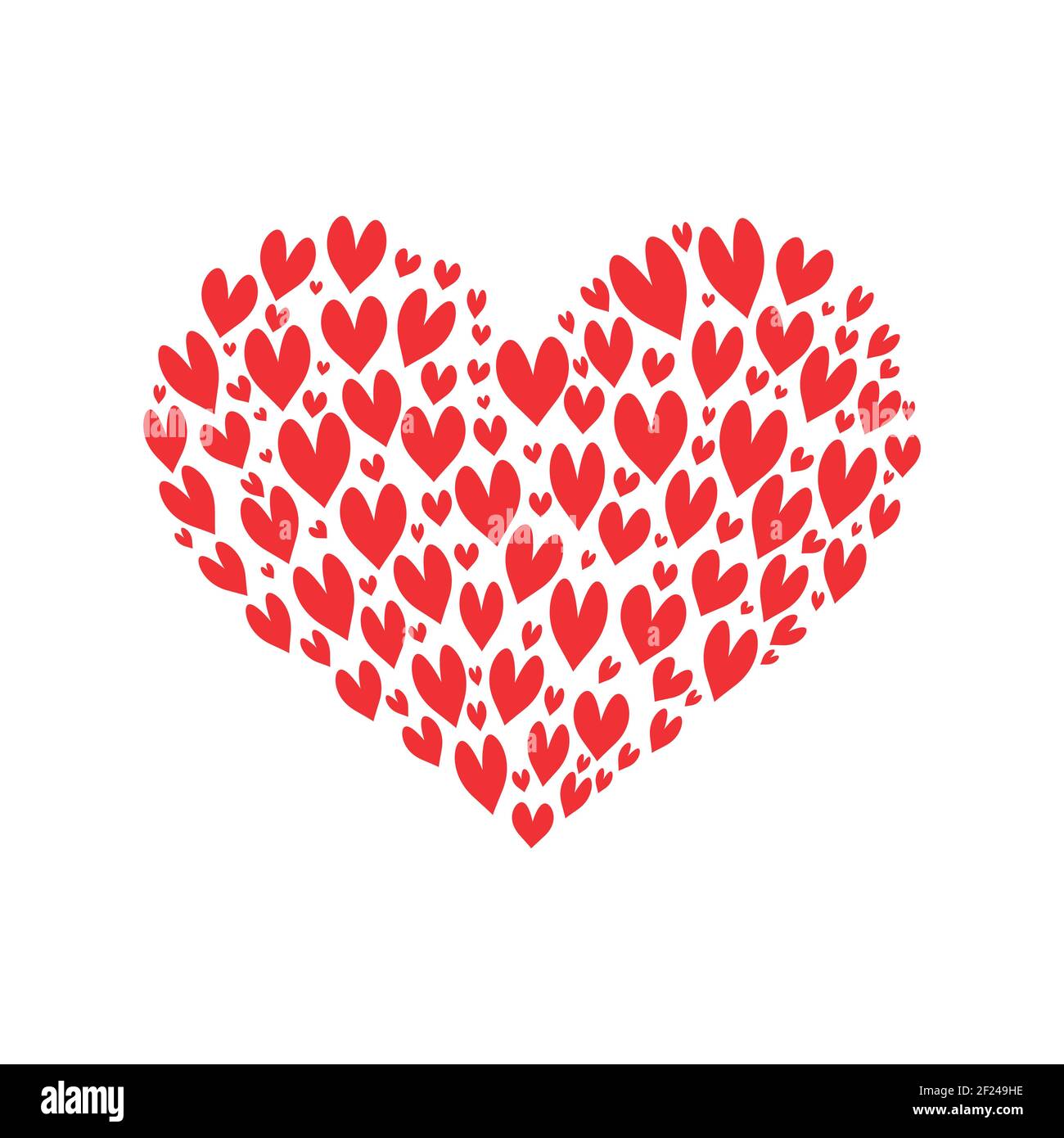 Red vector love heart. Illustrations on a white background Stock Vector ...