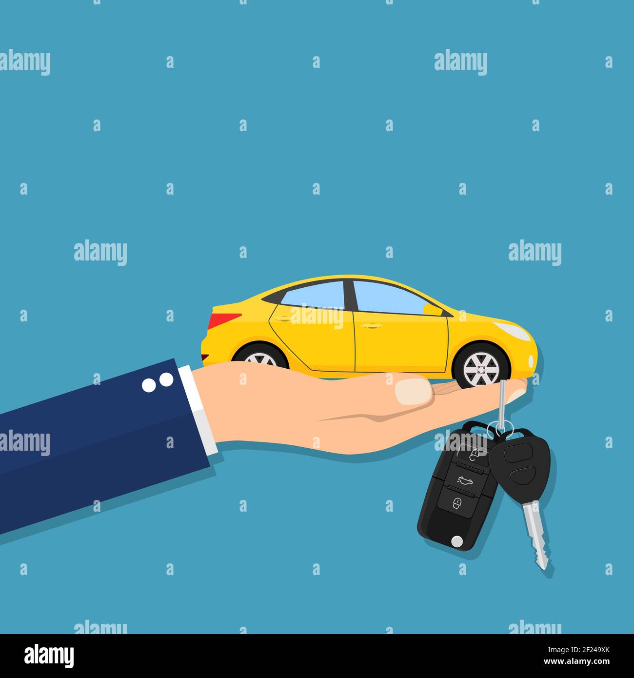 Car seller hand giving key to buyer Stock Vector Image & Art - Alamy