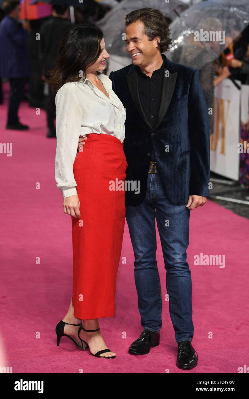 London, United Kingdom. 30th September 2019. Kate Fleetwood and Rupert Goold arriving for the Judy European Premiere held at the Curzon Theatre, Mayfair, London. Stock Photo