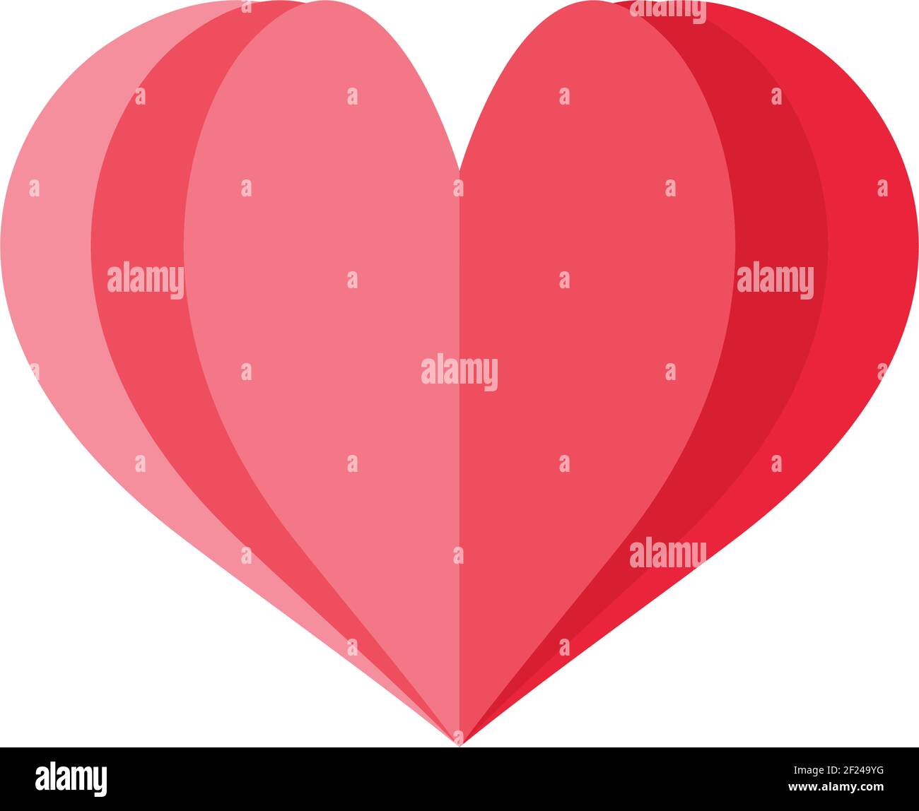 Red vector love heart. Illustrations on a white background Stock Vector ...