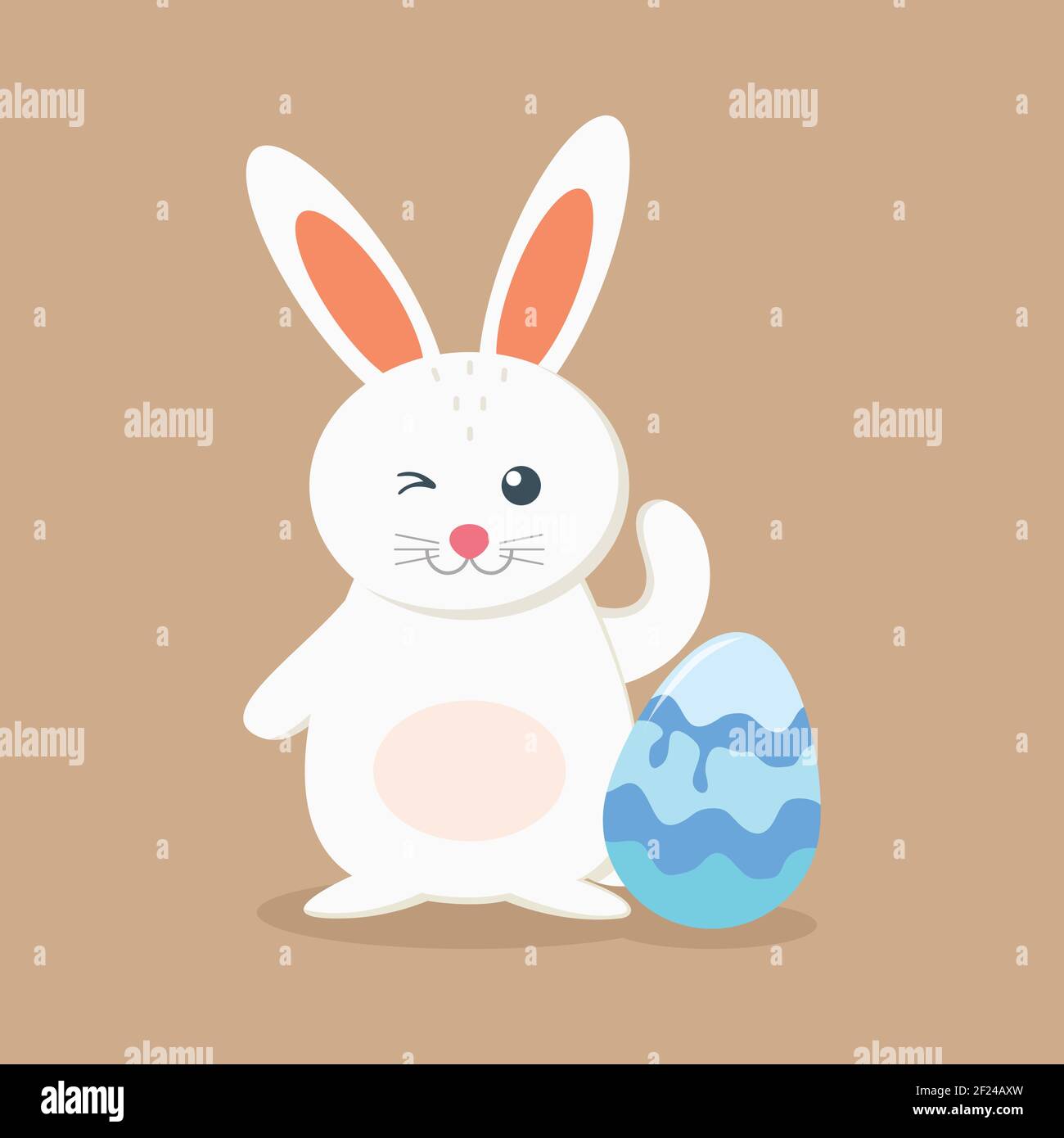 Have Yourself a Very Happy Easter Easter Bunny Ears Vector illustration. Stock Vector
