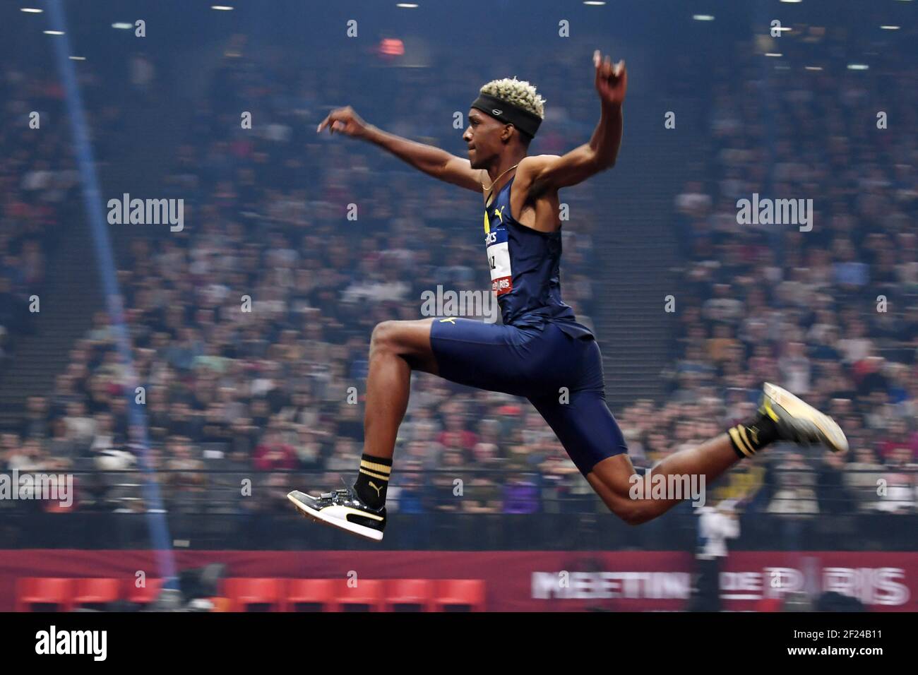 Jordan Diaz (Cub) competes in men triple jump during the indoor Paris Meeting, on January 27, 2019, at Accor Hotel Arena, Paris, France - Photo Philippe Millereau / KMSP / DPPI Stock Photo