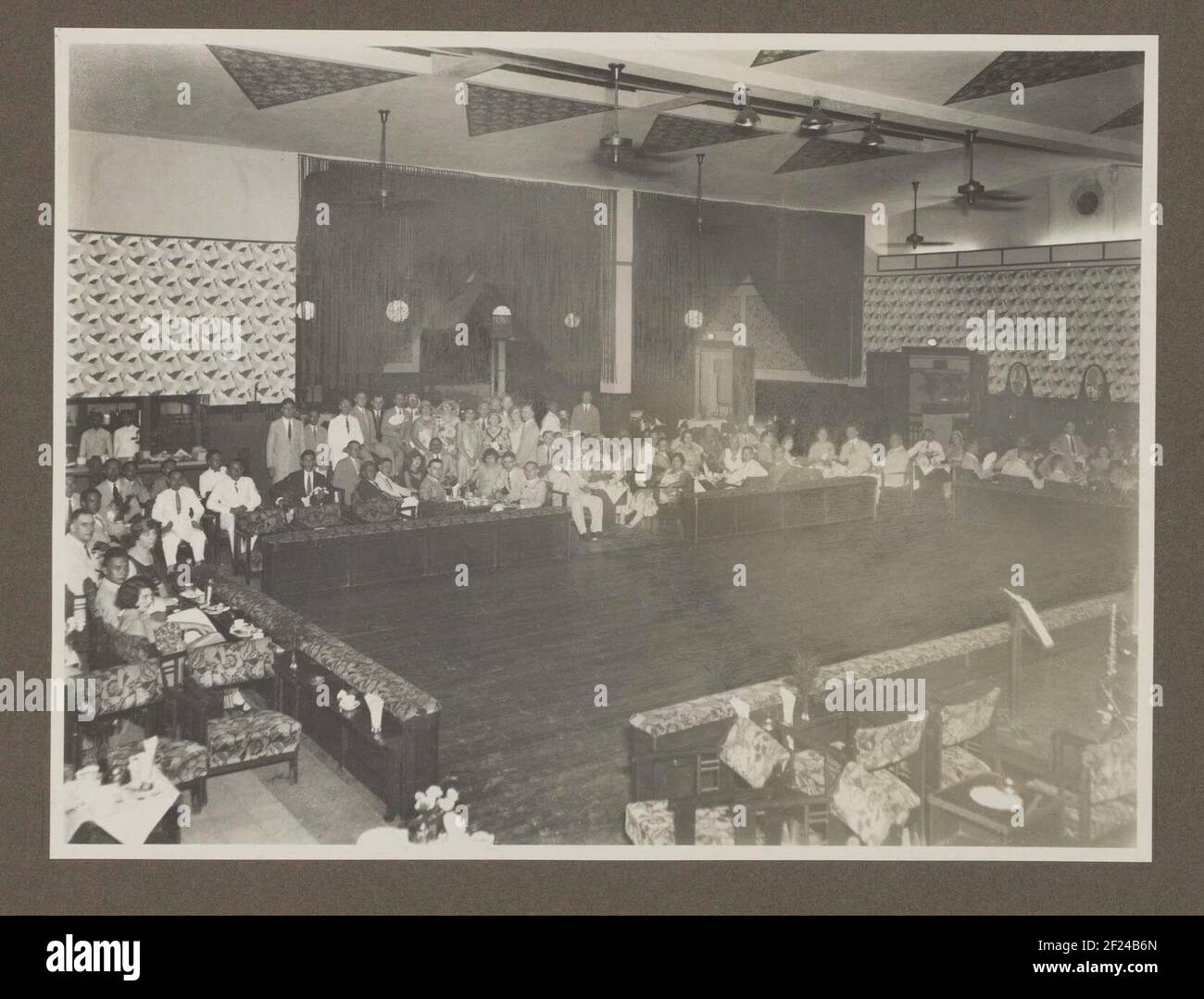 The Dansant Op 19 April 1931 The Dansant On April 19 On The Occasion Of Saying Goodbye Room With Guests Sitting At Tables Around The Dance Floor Photo In The Photo Album Offered