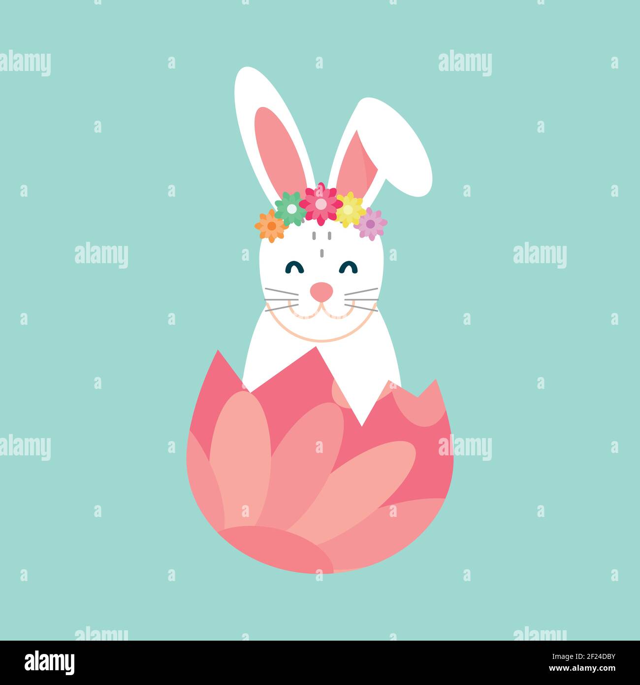 Have Yourself a Very Happy Easter Easter Bunny Ears Vector. Stock Vector