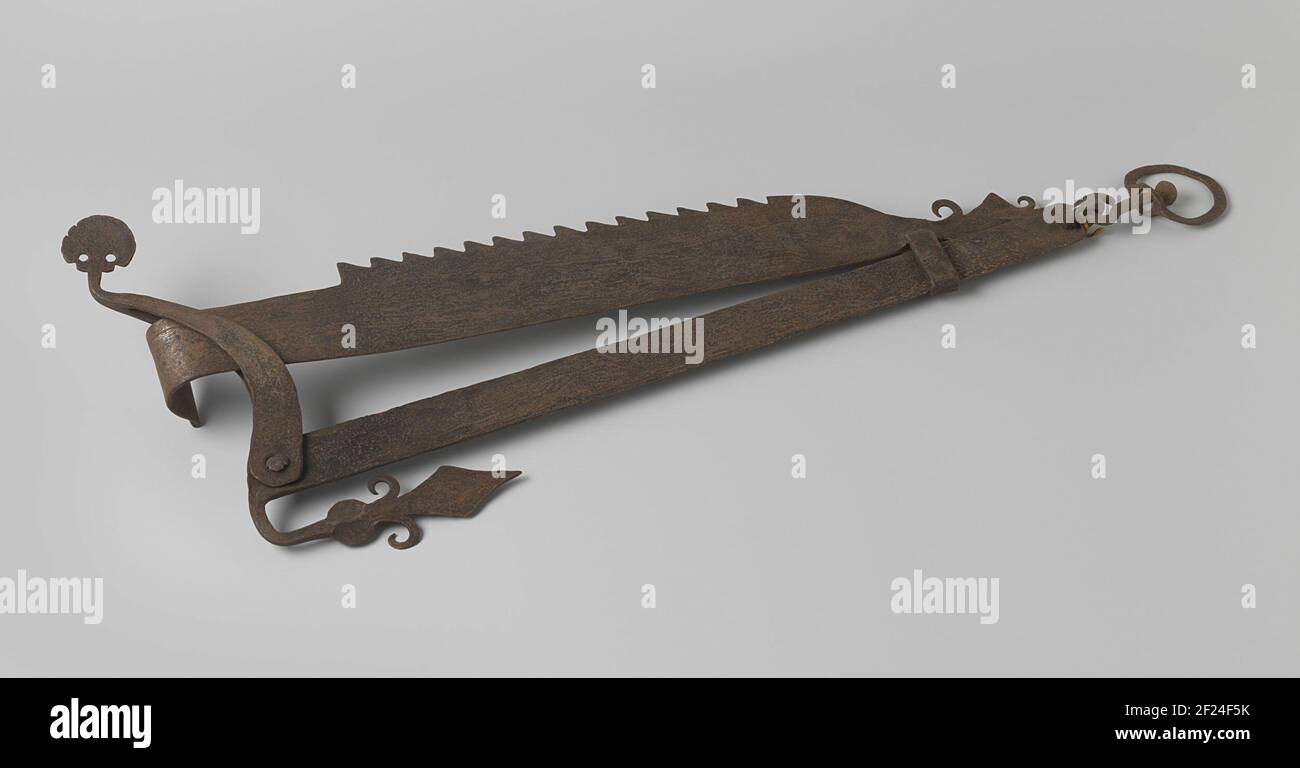 Chimney hook. An iron fire hook. (Cremaidre Stock Photo Alamy