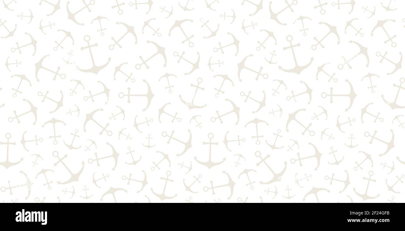 Nautical seamless pattern with ship wheels and anchors Stock Vector ...